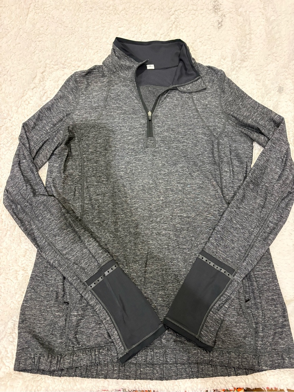 lululemon athletica Heathered Charcoal Quarter-Zip Pullover